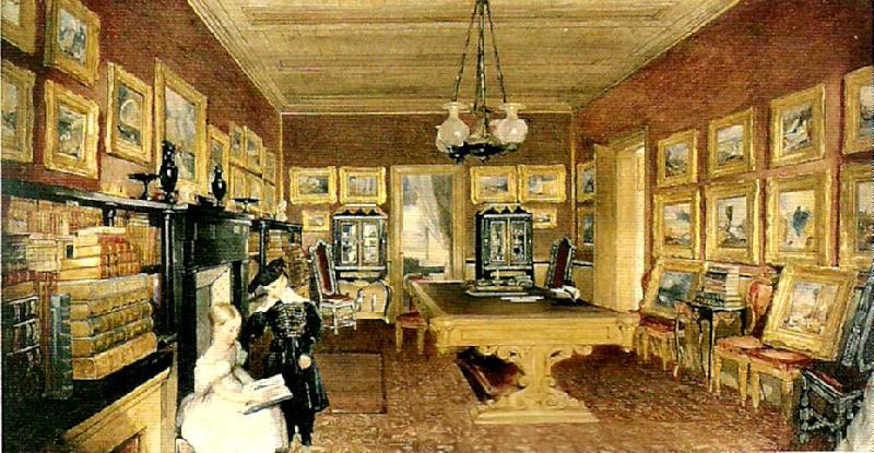 the library of benjamin godfrey windus  at tottenham, john scarlett davis